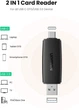 Адаптер устройство чтения SD карт памяти USB кардридер UGREEN USB 3.0 OTG для SD Micro SD SDHC Black (CM304) - изображение 5