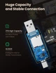 Адаптер устройство чтения SD карт памяти USB кардридер UGREEN USB 3.0 OTG для SD Micro SD SDHC Black (CM304) - изображение 6