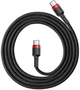 Кабель зарядний Baseus USB-C на USB-C Cafule 3A 60W 1.0 м Black/Red (CATKLF-G91) - зображення 2