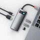 USB-хаб концентратор Baseus 5-в-1 Metal Gleam Multifunctional 5-in-1 Type-C Gray (CAHUB-CX0G) - изображение 5