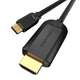 Видеокабель переходник Vention USB Type-C to HDMI Thunderbolt 3 v.1.4 4K 30Hz 2K 30Hz 1.5m Black (CGUBG) - изображение 5