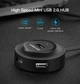 USB-хаб Ugreen USB 2.0 hub разветвитель 4 порта 0.25 м Black (CR106) - изображение 2