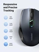 Беспроводная бесшумная оптическая мышь UGREEN Ergonomic Wireless Grey (MU006) - изображение 3