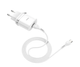 Зарядний пристрій Hoco Smart QC3.0 charger + кабель Type-C 1м White (C12Q) - зображення 1