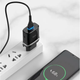 Сетевое зарядное устройство Hoco Smart QC3.0 charger + кабель Type-C 1м Black (C12Q) - изображение 3