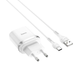 Зарядний пристрій Hoco Smart QC3.0 charger + кабель Type-C 1м White (C12Q) - зображення 2