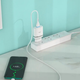 Зарядний пристрій Hoco Smart QC3.0 charger + кабель Type-C 1м White (C12Q) - зображення 3