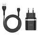 Сетевое зарядное устройство Hoco Smart QC3.0 charger + кабель Micro USB 1м Black (C12Q) - изображение 3
