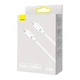 Кабель зарядный Baseus USB Type-C to Type-C USB C Superior 100 Вт 1 м White (CATYS-B02) - изображение 3