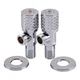 Набор кранов угловых Q Professional Exlusive керамика 1/2″X1/2″ 9999 Chrome(1уп.) - изображение 4