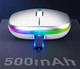 Бездротова комп'ютерна миша bluetooth + 2.4G Wireless Mouse RGB на акумуляторі silver - изображение 3