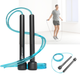 Скакалка Hop-Sport Crossfit NEW з пластиковыми ручками HS-P025JR синяя - изображение 1