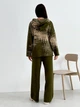 Худи теплое оверсайз женское ARTKNIT Vibe wool L Оливковое (4823093463370) - изображение 6
