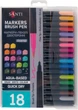 Набор маркеров акварельных Santi Brush Pen двусторонних 18 цветов (5056574438614) - изображение 1