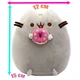 Мягкая игрушка кот Пушин кэт Pusheen cat S&T с Пончиком в лапках 15х12 см Серый (n-71) - изображение 2