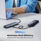 Концентратор 6-in-1 USB-A UGREEN CM512 для ноутбука ПК HUB 10Gbps Type-C+USB 3.2 RJ45 Gigabit Ethernet 1000Mbps Grey (45321) - зображення 2