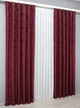 Комплект готовых штор VR-Textil Жаккард Sultan XO № 1472ш Бордовый 100х270 см 2 шт (31-028) - изображение 4