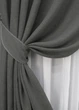 Комплект готових штор VR-Textil Льон Мішковина № 1473ш Темно-сірий 100х270 см 2 шт (31-712) - зображення 4