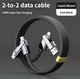 Кабель швидкого заряджання 2 метри 4 в 1 USB/Type-C/Lighting для IPhone, Xiaomi, Samsung 120W чорний - зображення 3