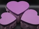 Коробка подарункова у формі серця з метеликами 29х26х15 см 3 шт Бузковий (KR-029-3) - зображення 5