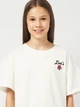 Подростковая футболка для девочки Levi's Lvg Oversized Levis Rose Tee 4EL489-W0E-LV 158 см (14A) Бежевая (3666643111380) - изображение 4