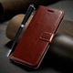 Чохол книжка для Xiaomi Redmi 6 Pro та Mi A2 Lite магніт хлястик прошита Luxury коричневий - зображення 1