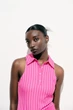Боди стрейч в полоску розовый zara - xl - изображение 5