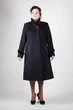 Зимове пальто з норкою Lady Prestige Л269 48 чорне - зображення 1