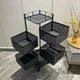 Кухонный органайзер с вращающимися полками Vegetable Rack для хранения овощей и фруктов V1R-Black - изображение 3