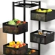 Кухонный органайзер с вращающимися полками Vegetable Rack для хранения овощей и фруктов V1R-Black - изображение 7