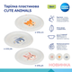 Canpol babies Тарілка пластикова CUTE ANIMALS - рожева 4/411_pin2 5901691885714 - изображение 3