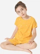 Подростковый летний комплект (футболка + шорты) для девочки Uniqlo 752312060 140 см Желтый (1159811400) - изображение 3