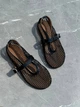 Женские балетки ShoesBand Черные из текстильной сетки с кожей с перфорацией 37 (24 см) (S98081) - изображение 8