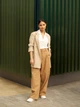 Пиджак классический удлиненный женский Uniqlo 407350917 M Бежевый (1159811564) - изображение 8