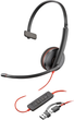 Навушники HP Poly Blackwire 3210 Monaural USB-C Headset +USB-C/A Adapter (8X214A6) - зображення 1