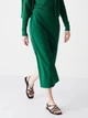 Юбка миди осенняя прямая женская Uniqlo 859179941 L Зеленая (1159811485) - изображение 1