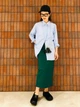 Юбка миди осенняя прямая женская Uniqlo 859179941 L Зеленая (1159811485) - изображение 8