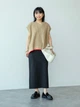 Юбка миди летняя прямая женская Uniqlo 167123728 M Черная (1159811501) - изображение 4