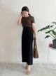 Юбка миди летняя прямая женская Uniqlo 167123728 M Черная (1159811501) - изображение 6