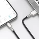 USB кабель Lightning для iPhone iPad Baseus Cafule Metal Series Data Cable (0,25m, 2.4A, 480Mbps). Black - изображение 7