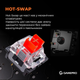 Клавиатура механическая проводная GamePro MK170W Hot-Swap Red Swich 95% RGB White - изображение 7