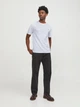 Футболка хлопковая длинная мужская Jack & Jones 12245087 S Белая (5715427285064) - изображение 3