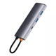 Багатофункціональний концентратор 7-в-1 Baseus Metal Gleam Seriesl Type-C HUB Docking Station Gray - зображення 2