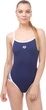 Купальник слитный женский Arena W Team Stripe Super Fly Back O 001195-701 38 Navy-White (3468336059128) - изображение 1