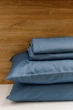 Постельное белье Сатин синий Двуспальный комплект NaviHome (1KS-BL) - изображение 3