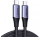 Кабель USB C 4K UltraHD UGREEN US355 USB Type-C to Type-C USB C 3.1 Gen 2 PD100W 10Gbps с нейлоновой оплеткой 1 м Black (80150) - изображение 1