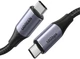 Кабель USB C 4K UltraHD UGREEN US355 USB Type-C to Type-C USB C 3.1 Gen 2 PD100W 10Gbps с нейлоновой оплеткой 1 м Black (80150) - изображение 8