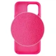 Чехол Fiji Silicone Case для Apple iPhone 12 бампер накладка Full Soft Hot Pink - изображение 3