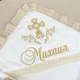Крестильный набор для мальчика Family Tradition махра сатин с вышивкой белый Мишаня - изображение 2