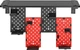 Настенная доска-органайзер с полкой OfficePro WSO188 Black/Red - изображение 2
